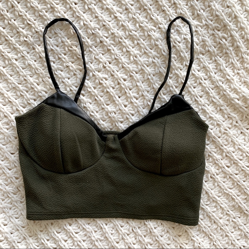 Charlotte Russe Green Crop Top